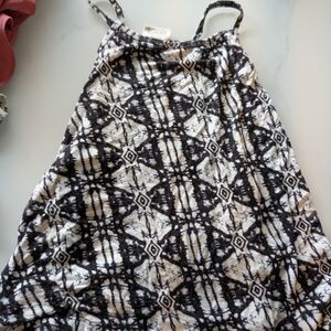 Essentials Black and White Sleeveless Halter Crop Top